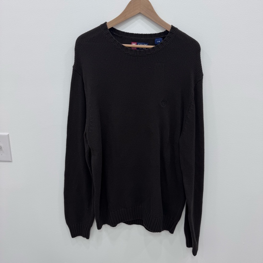 New with tags Chaps Mens Cotton Brown Sweater knit Sz Large